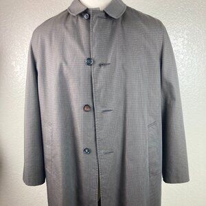 Towncraft by JCP Men's Gray Faux Fur Removable Lining Overcoat Size 46R-48R